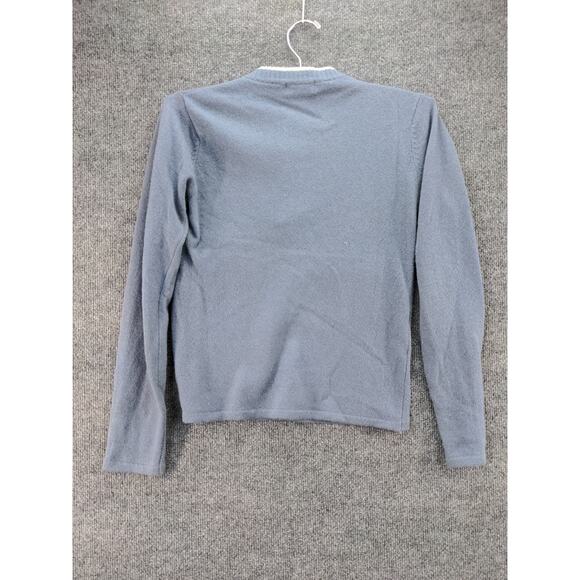 ESprit Girl's 85% Lambswool 1/4 Zip Pullover Sweater Size M Blue Zip Pocket - Picture 2 of 9